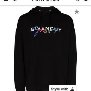 GIVENCHY RAINBOW LOGO HOODIE